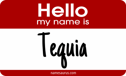 Hello my name is Tequia png download