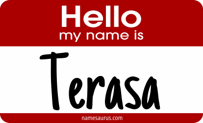 Hello my name is Terasa png download