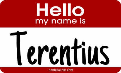 Hello my name is Terentius png download