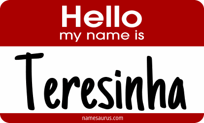 Hello my name is Teresinha png download