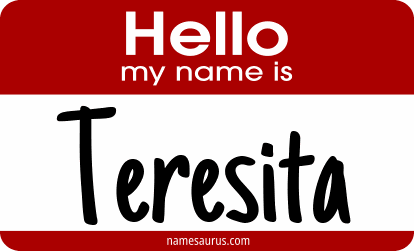 Hello my name is Teresita png download