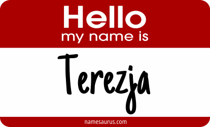 Hello my name is Terezja png download