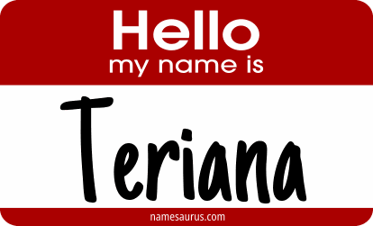 Hello my name is Teriana png download