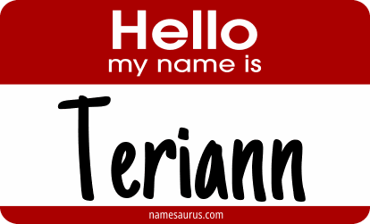 Hello my name is Teriann png download