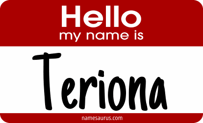 Hello my name is Teriona png download