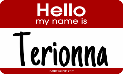 Hello my name is Terionna png download