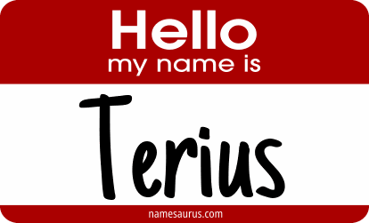 Hello my name is Terius png download