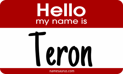 Hello my name is Teron png download