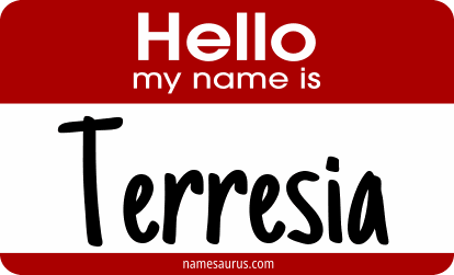 Hello my name is Terresia png download