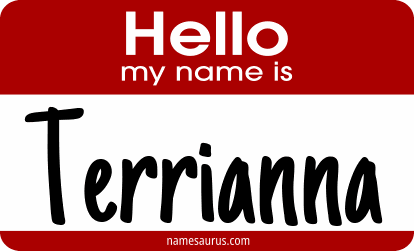 Hello my name is Terrianna png download
