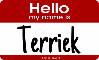 Hello my name is Terriek png download