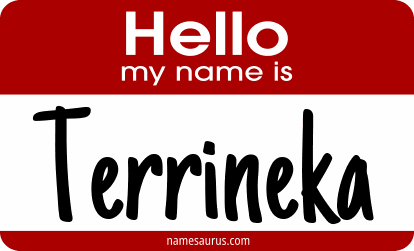 Hello my name is Terrineka png download
