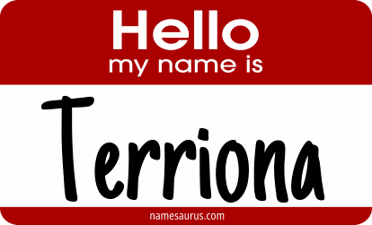 Hello my name is Terriona png download