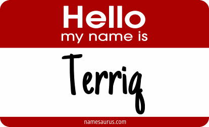 Hello my name is Terriq png download
