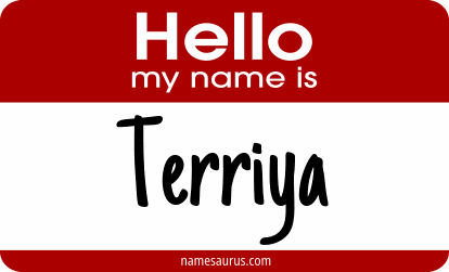 Hello my name is Terriya png download
