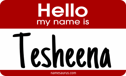 Hello my name is Tesheena png download