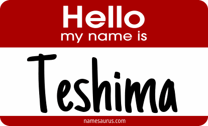 Hello my name is Teshima png download
