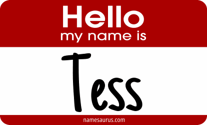 Hello my name is Tess png download