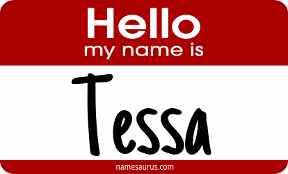 Hello my name is Tessa png download