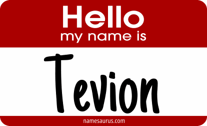 Hello my name is Tevion png download