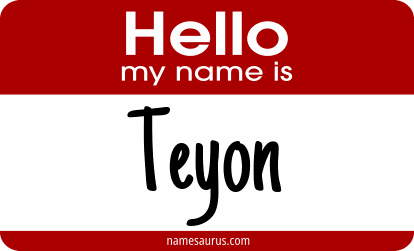 Hello my name is Teyon png download