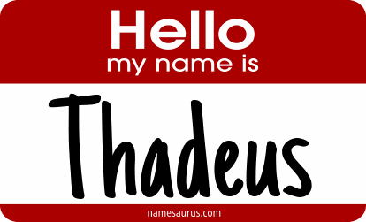 Hello my name is Thadeus png download