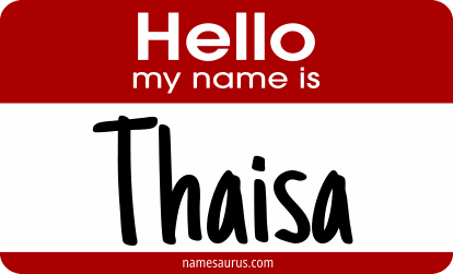 Hello my name is Thaisa png download