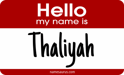 Hello my name is Thaliyah png download