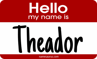 Hello my name is Theador png download