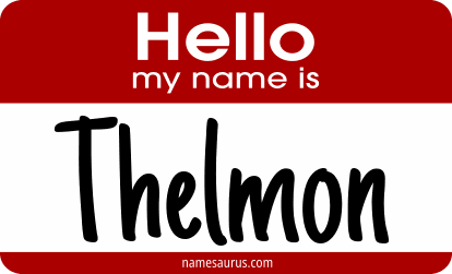 Hello my name is Thelmon png download