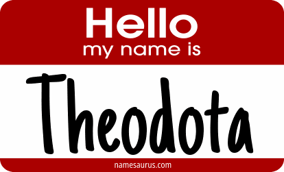 Hello my name is Theodota png download