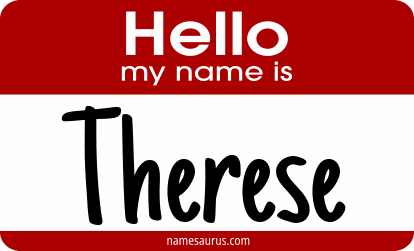 Hello my name is Therese png download