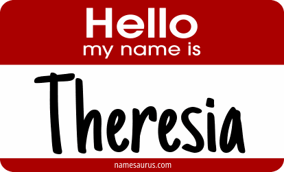 Hello my name is Theresia png download