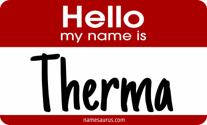 Hello my name is Therma png download