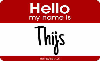 Hello my name is Thijs png download
