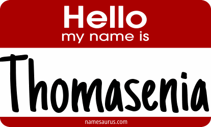 Hello my name is Thomasenia png download