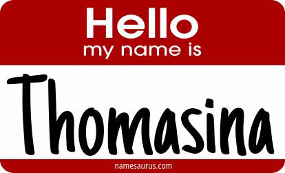 Hello my name is Thomasina png download