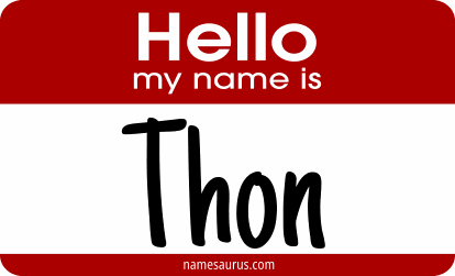 Hello my name is Thon png download