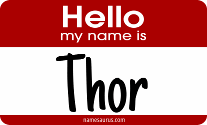 Hello my name is Thor png download