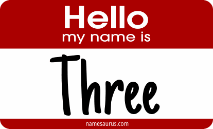 Hello my name is Three png download