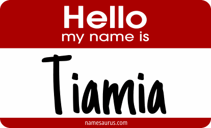 Hello my name is Tiamia png download