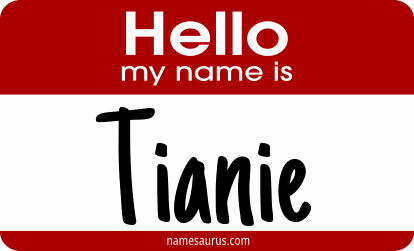 Hello my name is Tianie png download