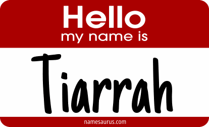 Hello my name is Tiarrah png download