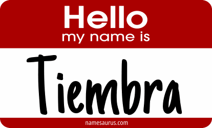 Hello my name is Tiembra png download