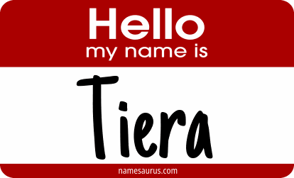Hello my name is Tiera png download