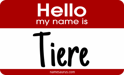 Hello my name is Tiere png download