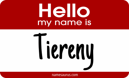 Hello my name is Tiereny png download