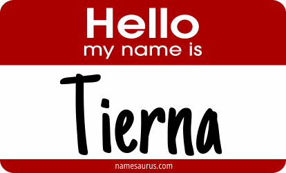 Hello my name is Tierna png download