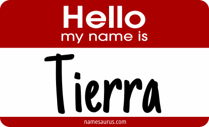 Hello my name is Tierra png download