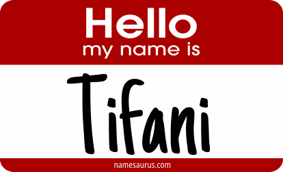 Hello my name is Tifani png download